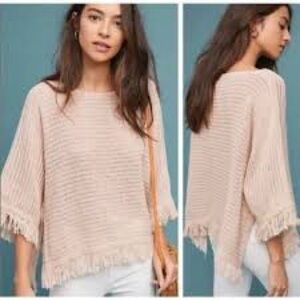 Anthropologie Akemi + Kin Frenchi Pullover Crochet Shawl Sweater | Size XS
